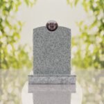 Modern Memorial Headstone with Ball Accent