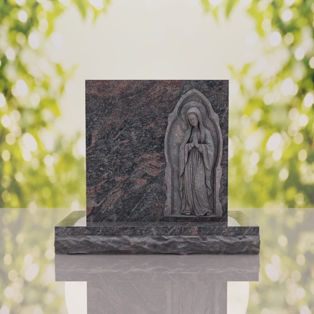 Lápida conmemorativa de la Virgen orante