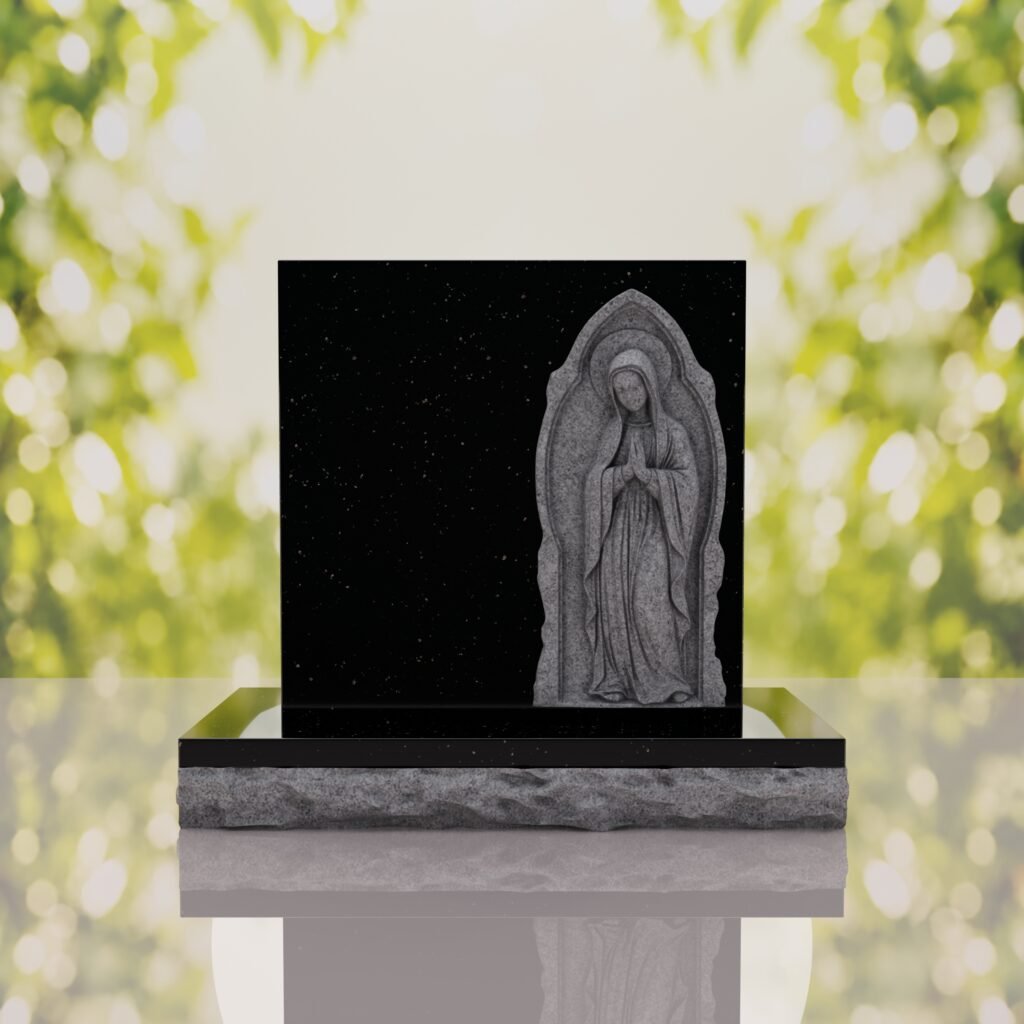 Lápida conmemorativa de la Virgen orante