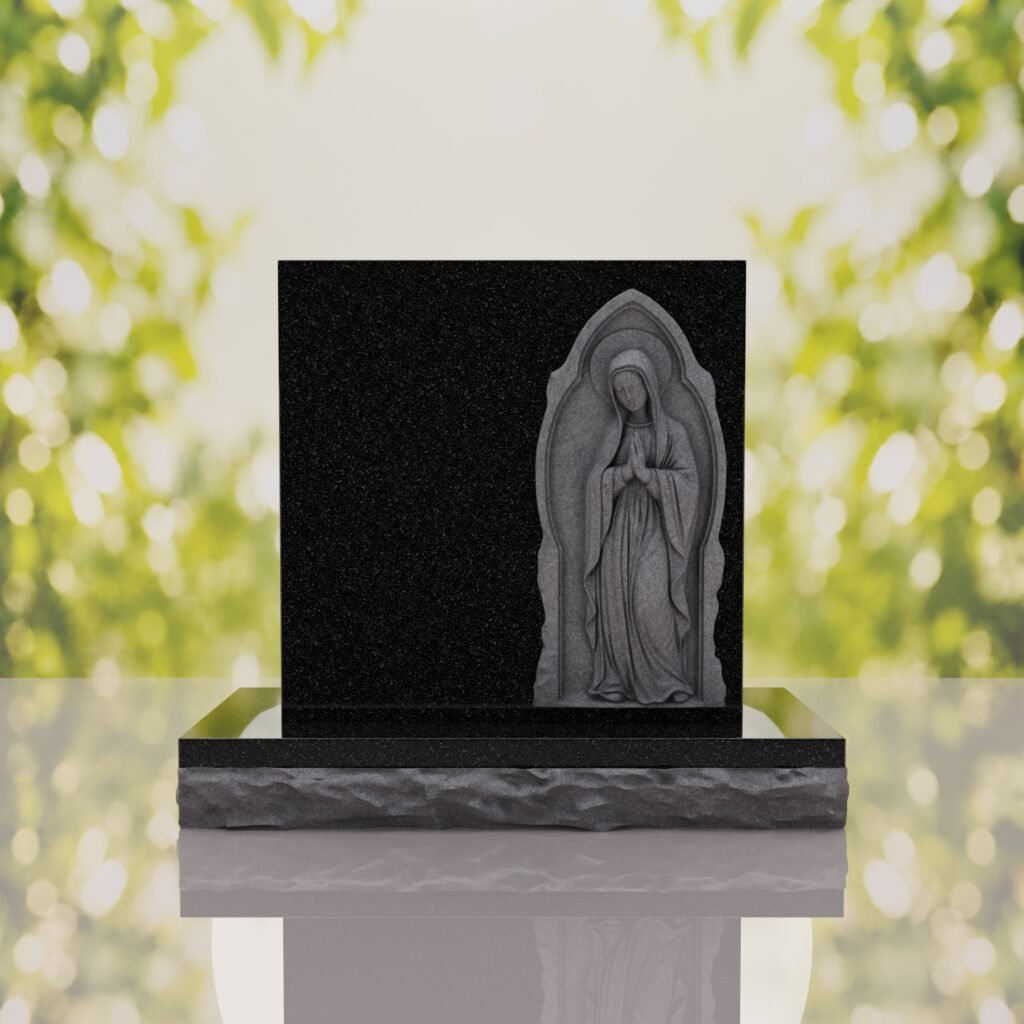Lápida conmemorativa de la Virgen orante