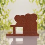 Double Heart Bench Headstone