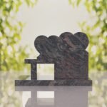 Double Heart Bench Headstone