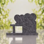 Double Heart Bench Headstone