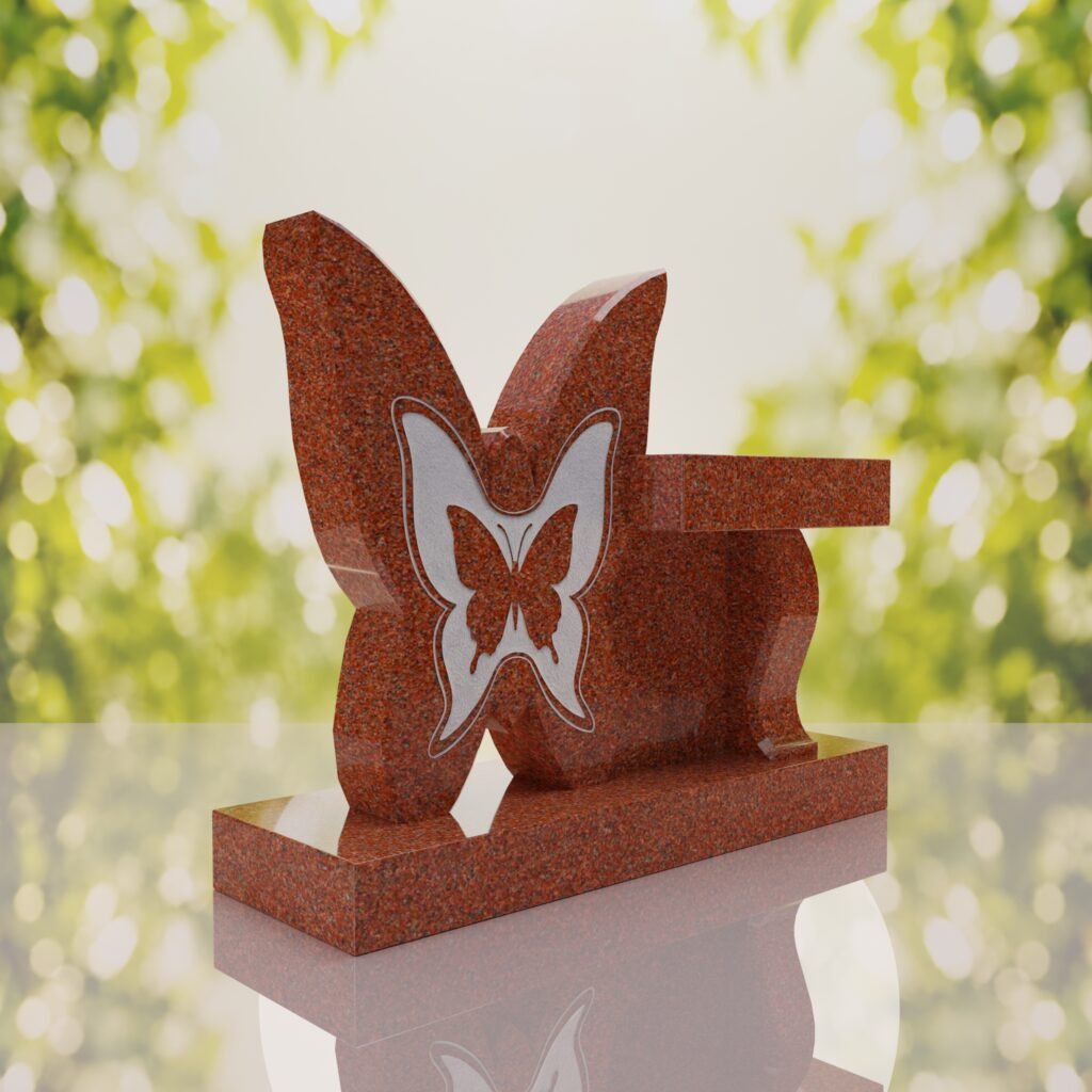 Banco conmemorativo con mariposa