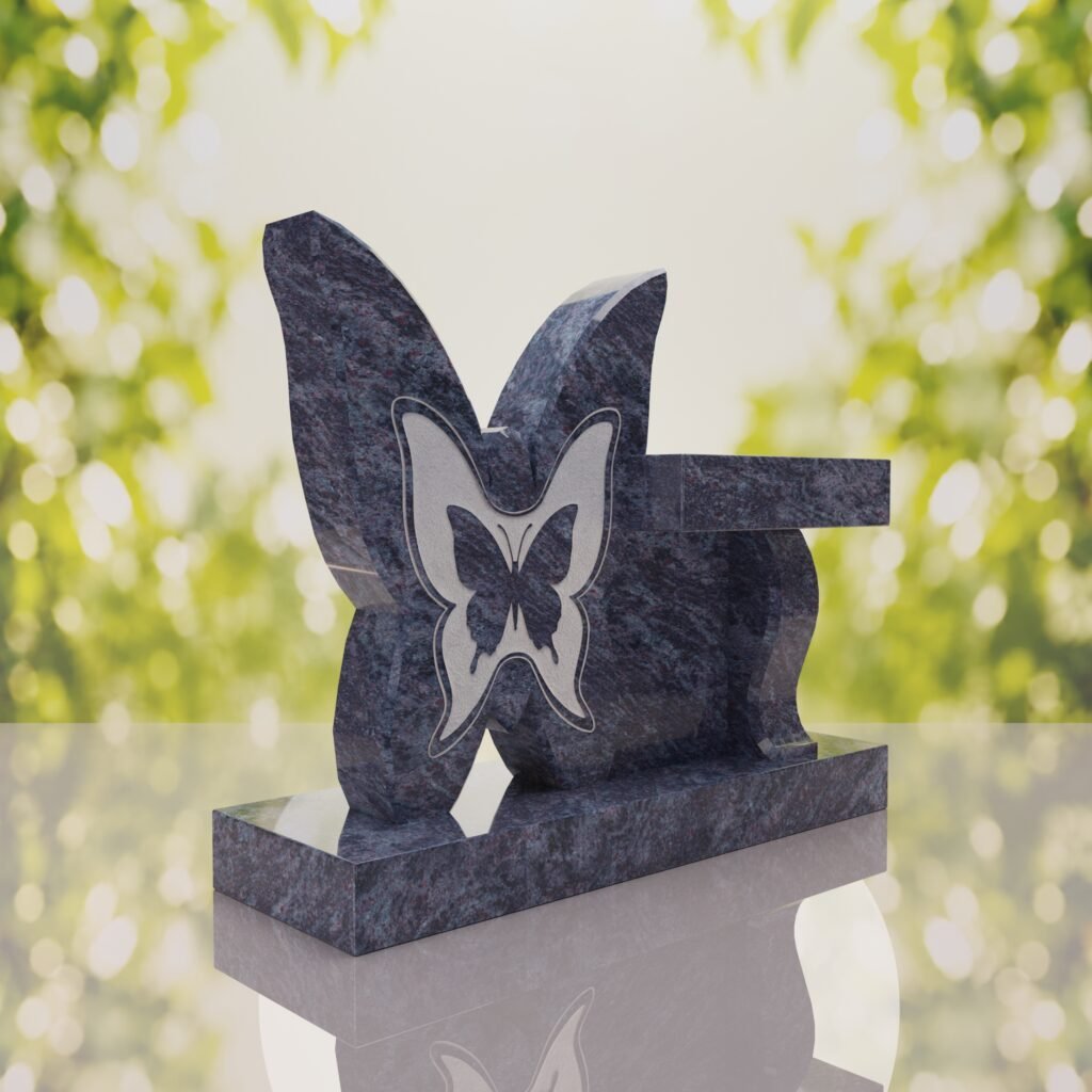 Banco conmemorativo con mariposa