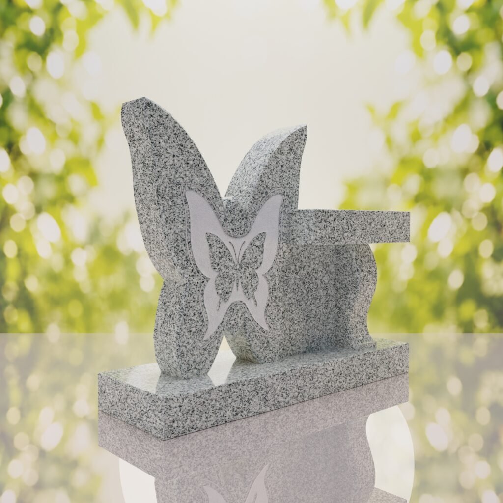 Banco conmemorativo con mariposa