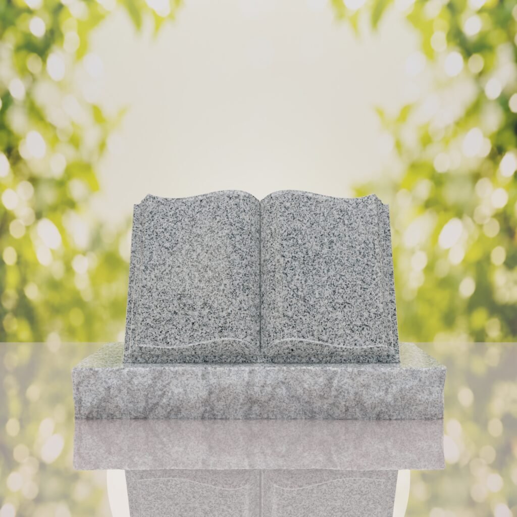 Book Slant Headstone