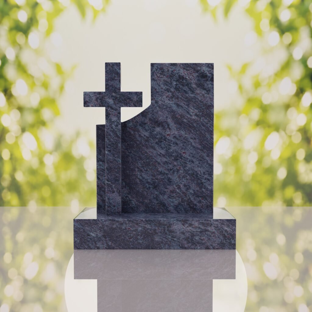 Monumento conmemorativo moderno con cruz