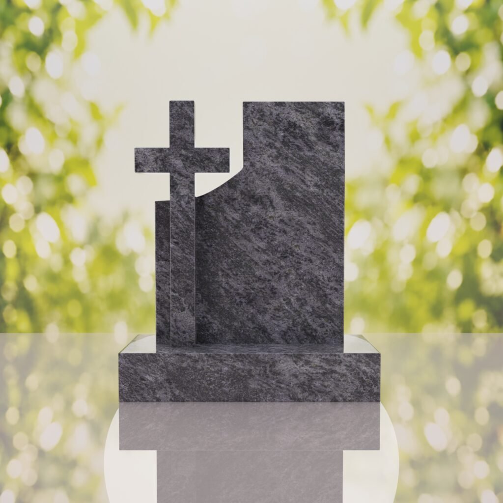 Monumento conmemorativo moderno con cruz
