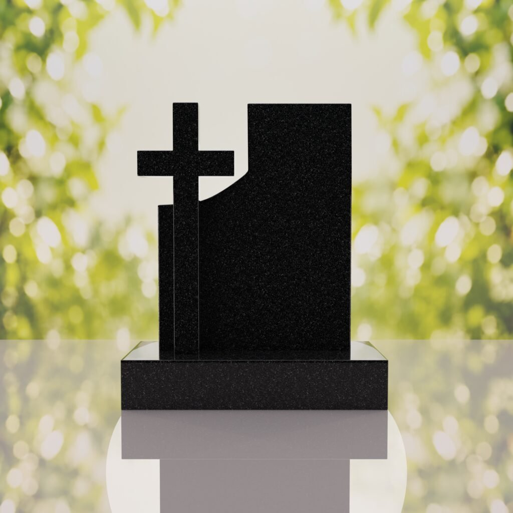 Monumento conmemorativo moderno con cruz