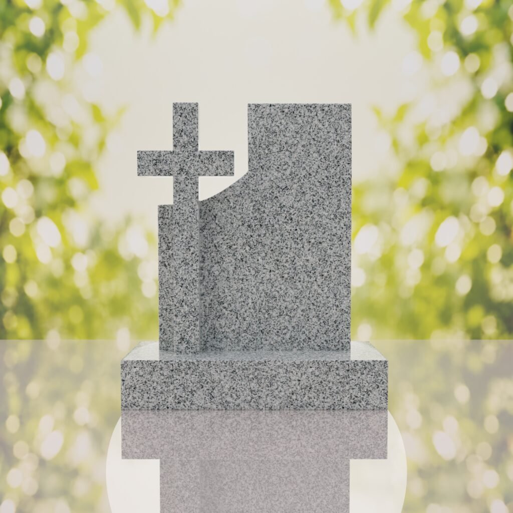 Monumento conmemorativo moderno con cruz