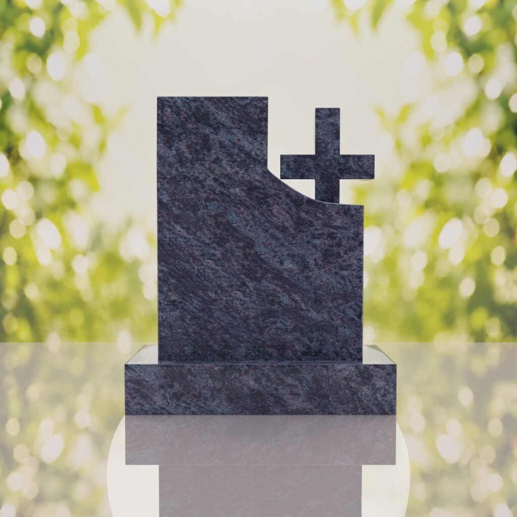 Monumento conmemorativo moderno con cruz