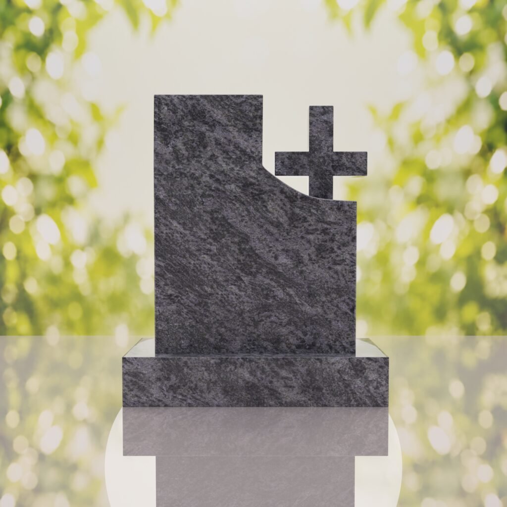Monumento conmemorativo moderno con cruz