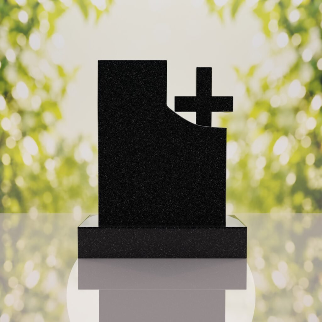 Monumento conmemorativo moderno con cruz