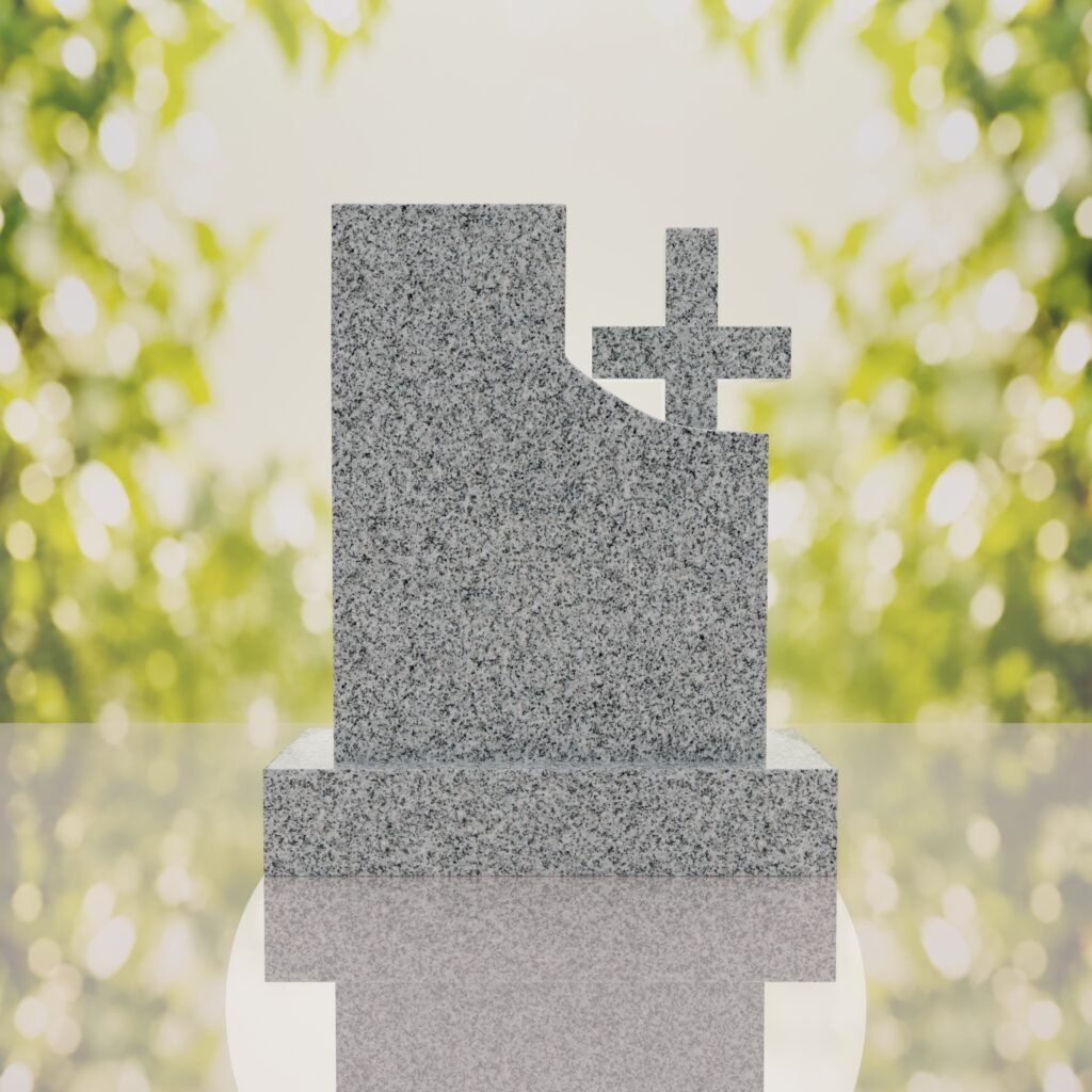 Monumento conmemorativo moderno con cruz