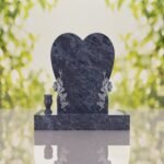Heart Headstone with Laurel Leaves