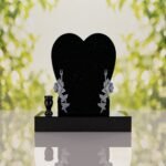 Heart Headstone with Laurel Leaves