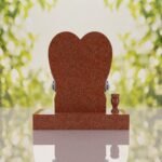 Heart Headstone with Laurel Leaves