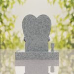 Heart Headstone with Laurel Leaves