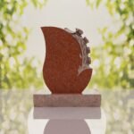 Rose Teardrop Headstone