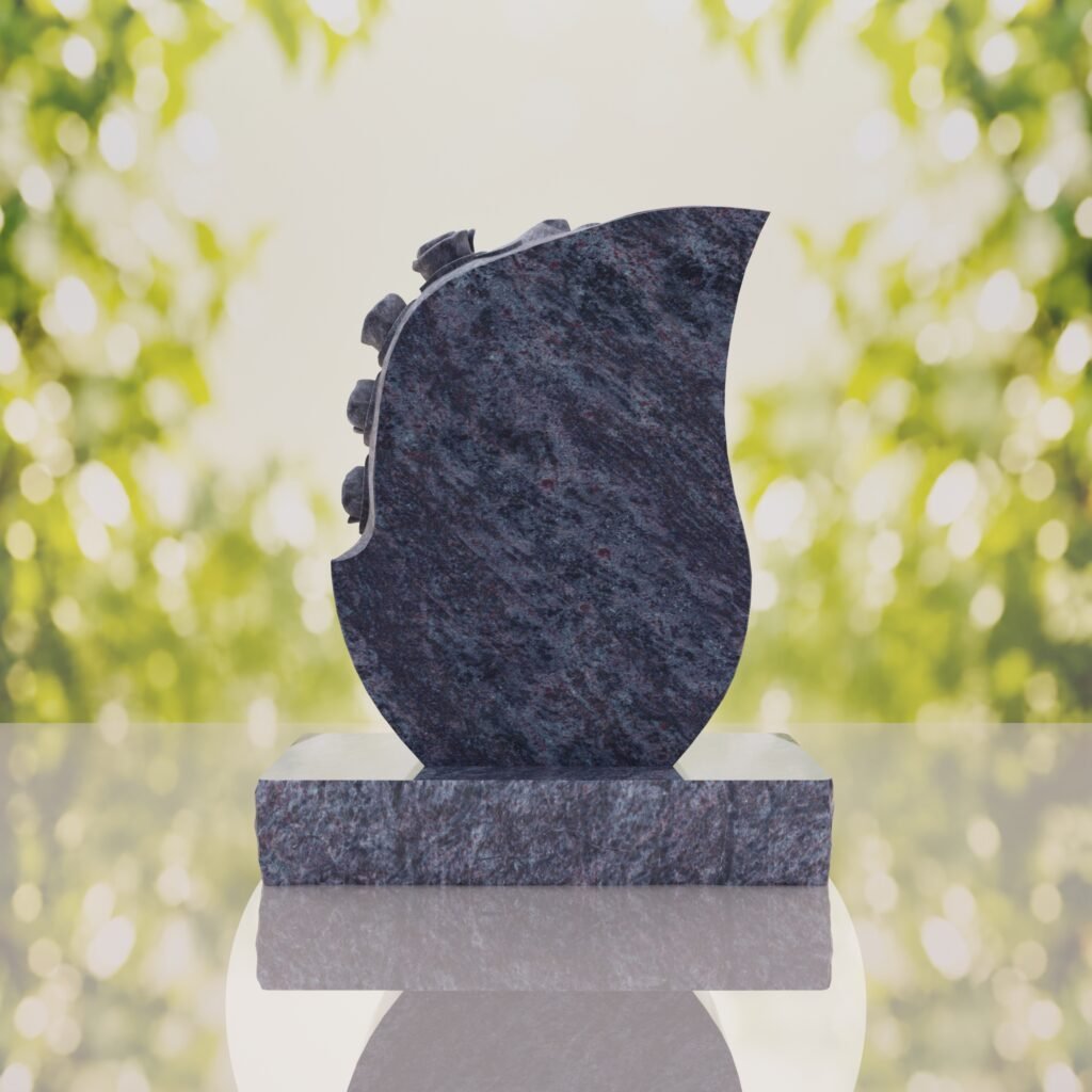 Rose Teardrop Headstone