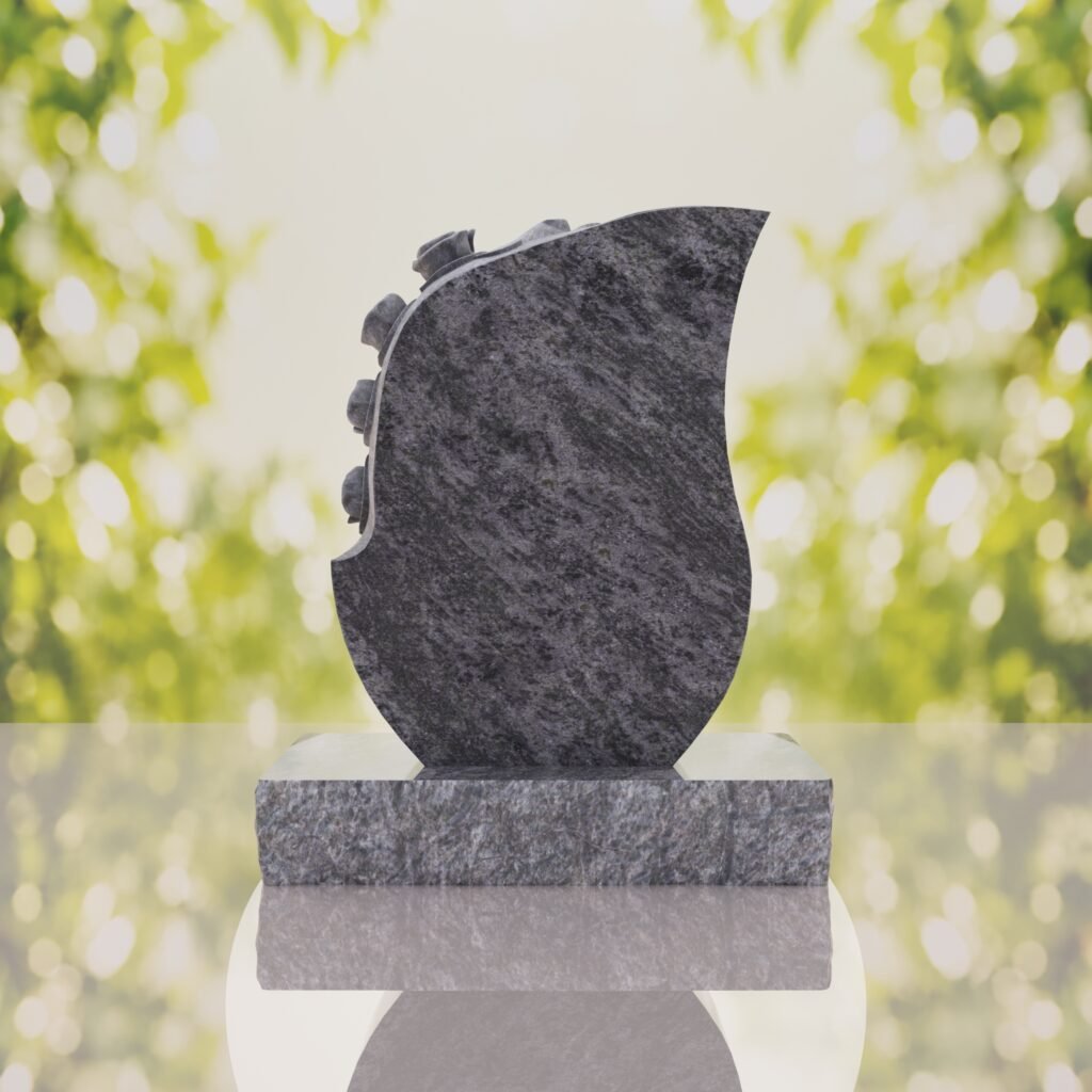 Rose Teardrop Headstone