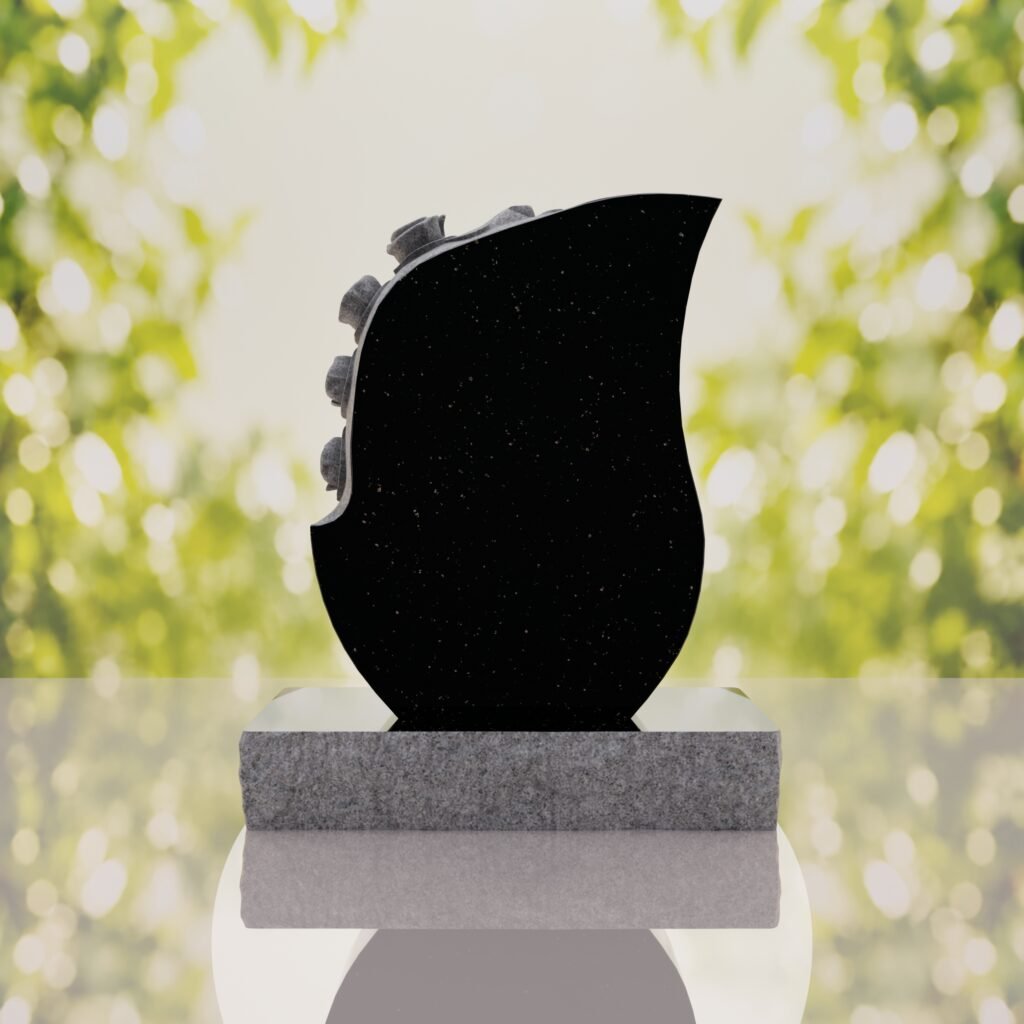 Rose Teardrop Headstone