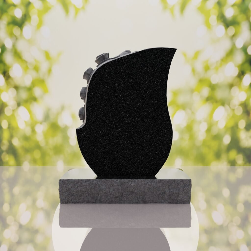 Rose Teardrop Headstone