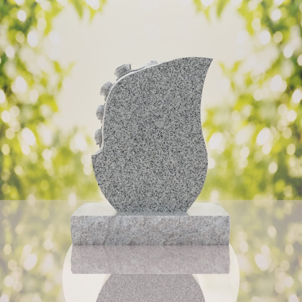 Rose Teardrop Headstone