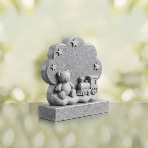 Teddy Bear Train Child Headstone