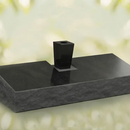 Bevel Headstone with Vase