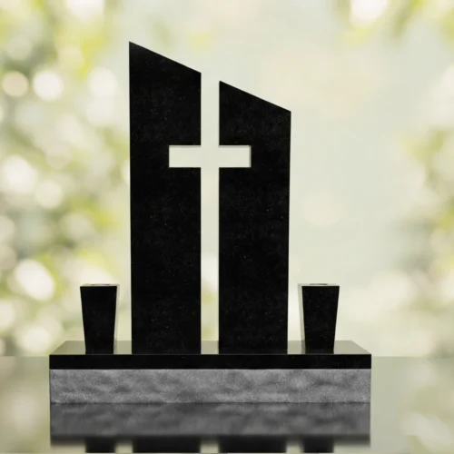 Christian Cross Upright Headstone