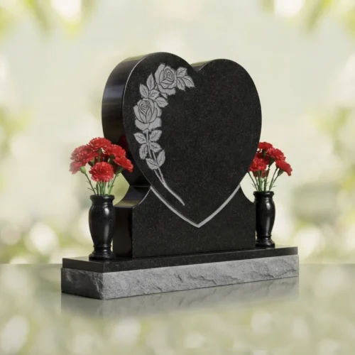 Rose Heart Headstone