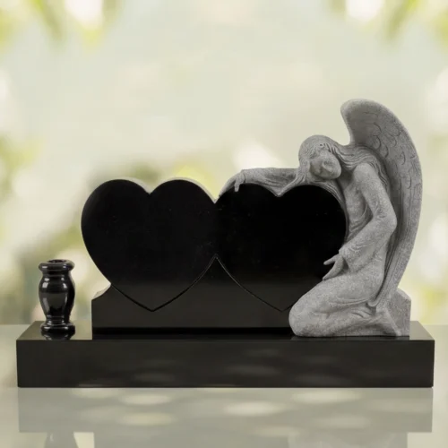Angel Companion Heart Headstone