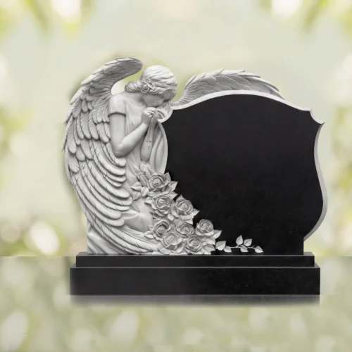 Praying Angel Rose Headstone