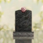 Modern Memorial Headstone with Ball Accent