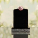 Modern Memorial Headstone with Ball Accent