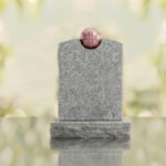 Modern Memorial Headstone with Ball Accent