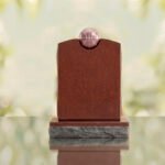 Modern Memorial Headstone with Ball Accent