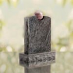 Modern Memorial Headstone with Ball Accent