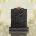 Modern Memorial Headstone with Ball Accent