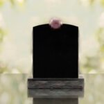 Modern Memorial Headstone with Ball Accent