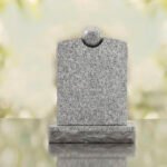 Modern Memorial Headstone with Ball Accent