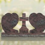 Heart Companion Headstone with Cross