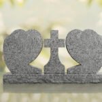 Heart Companion Headstone with Cross