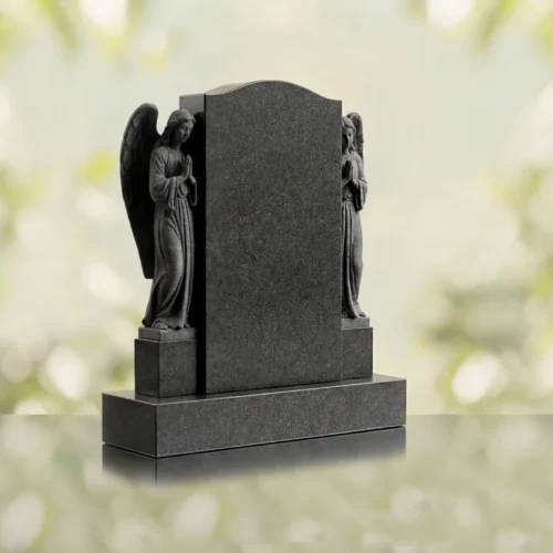 Double Angel Headstone Monument