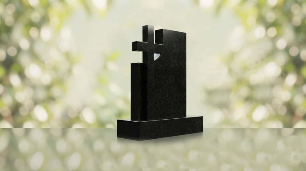 Monumento conmemorativo moderno con cruz