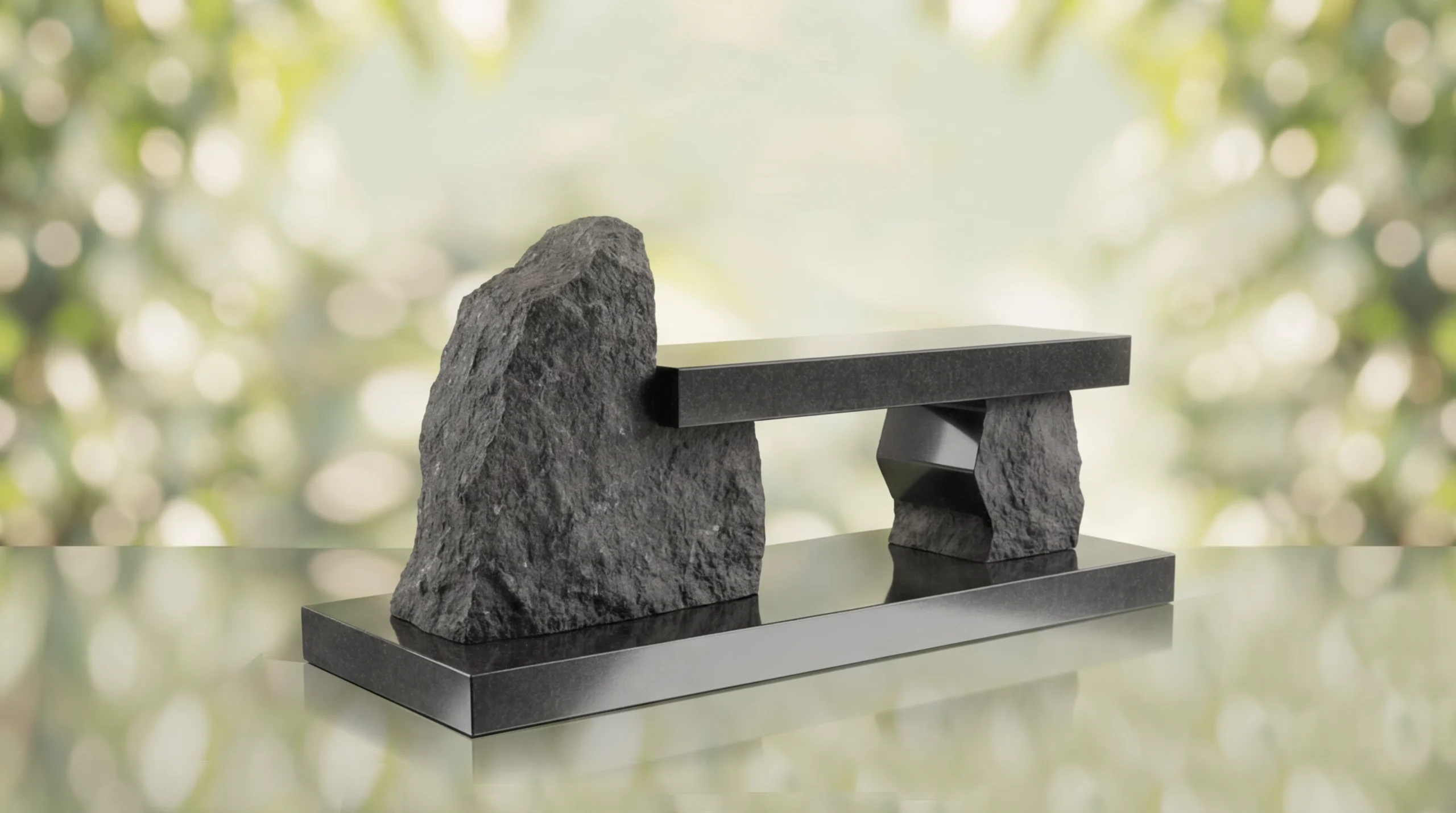 Modern Rustic Memorial Bench