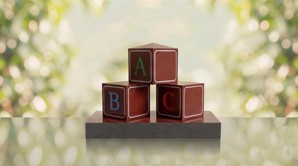 ABC Block Headstone