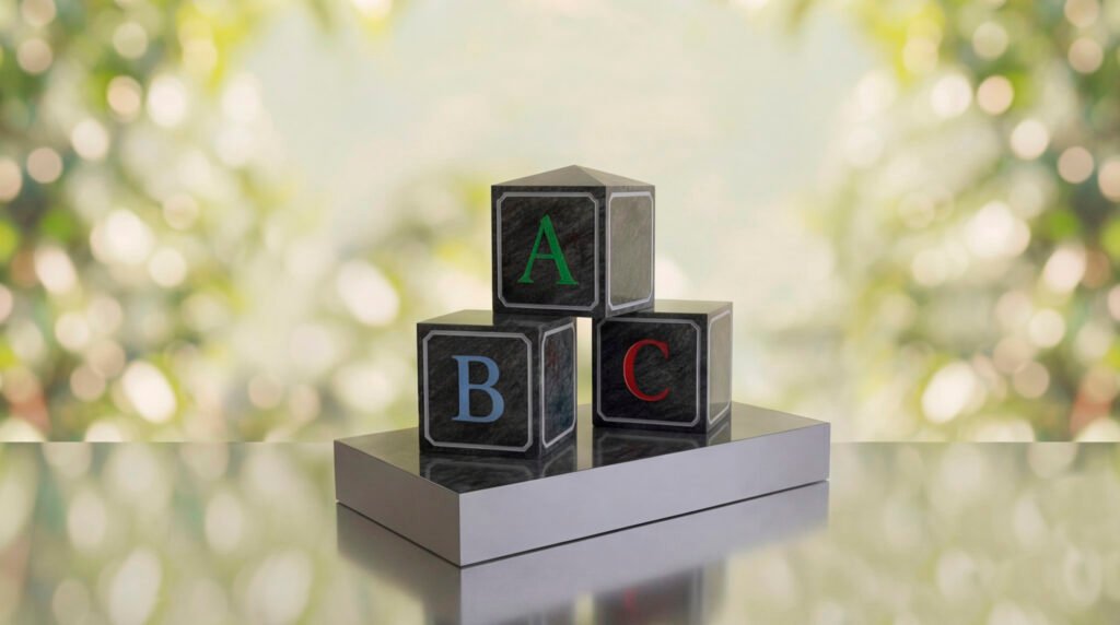 ABC Block Headstone